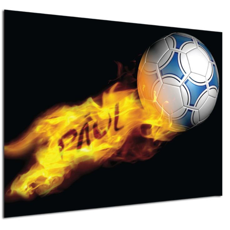 Personalised Flaming Football Poster product image