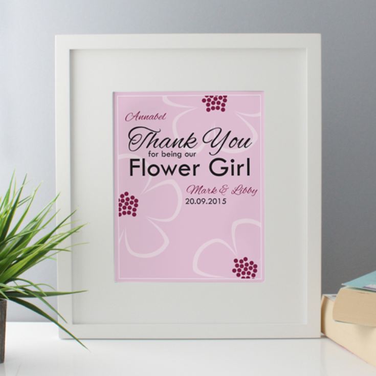 Personalised Flower Girl Framed Print product image