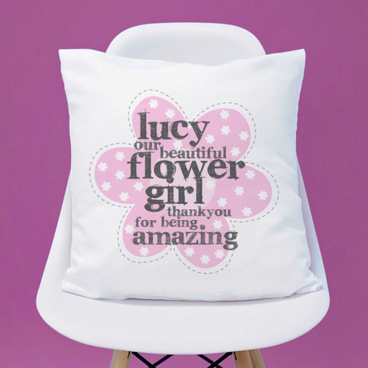 Personalised Flower Girl Cushion product image