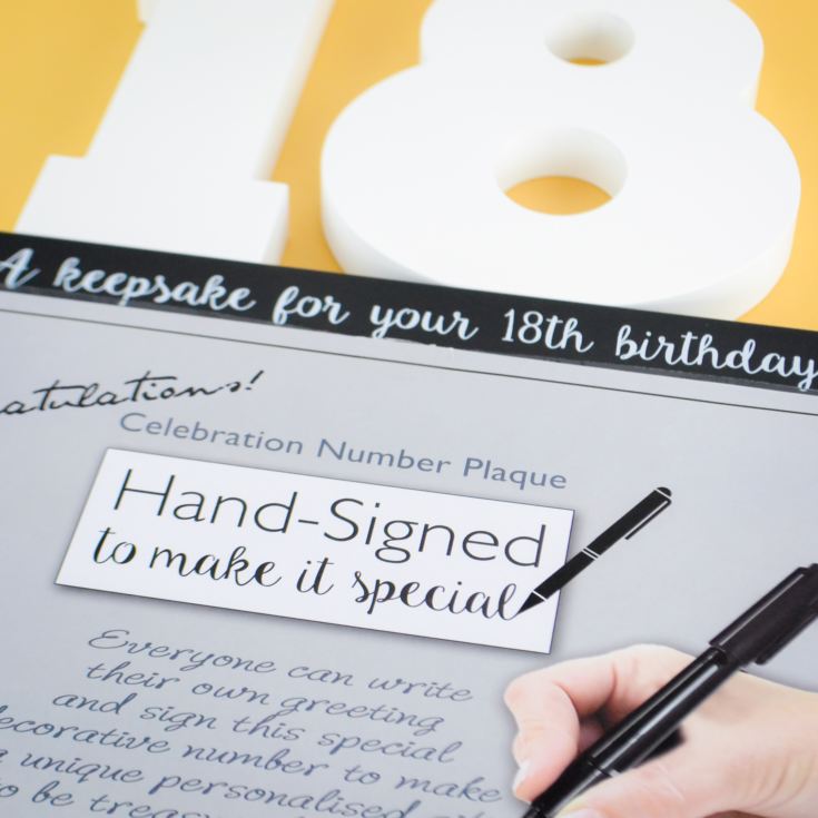 18th Birthday Signature Numbers product image