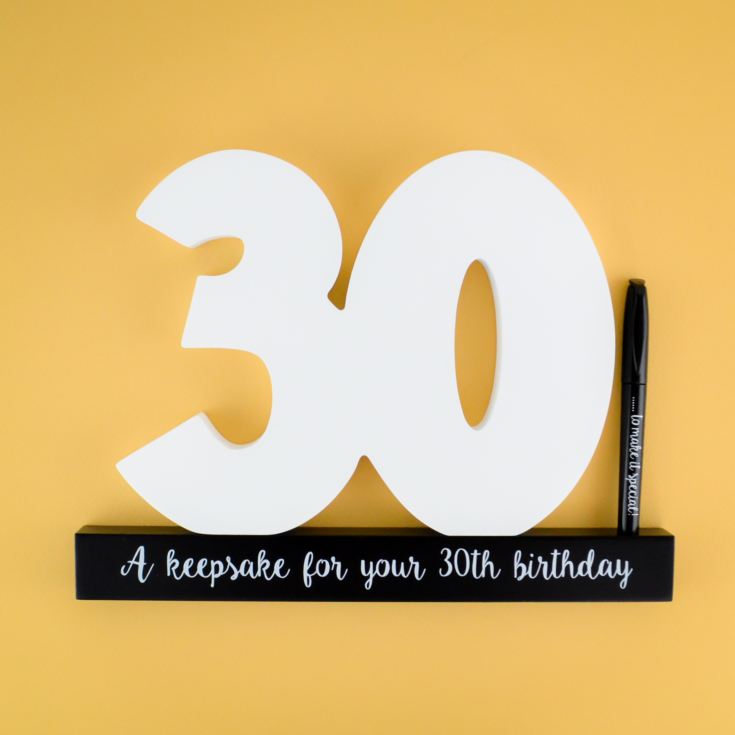 30th Birthday Signature Numbers and Pen product image