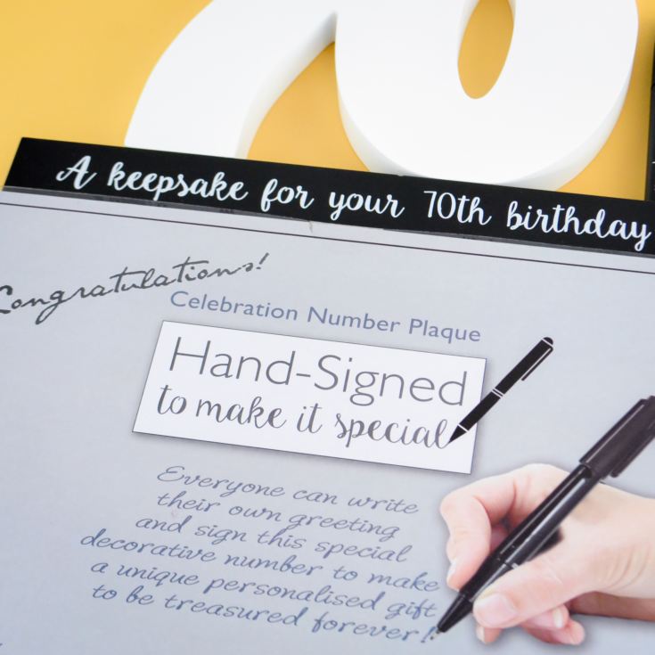 70 Birthday Signature Number product image