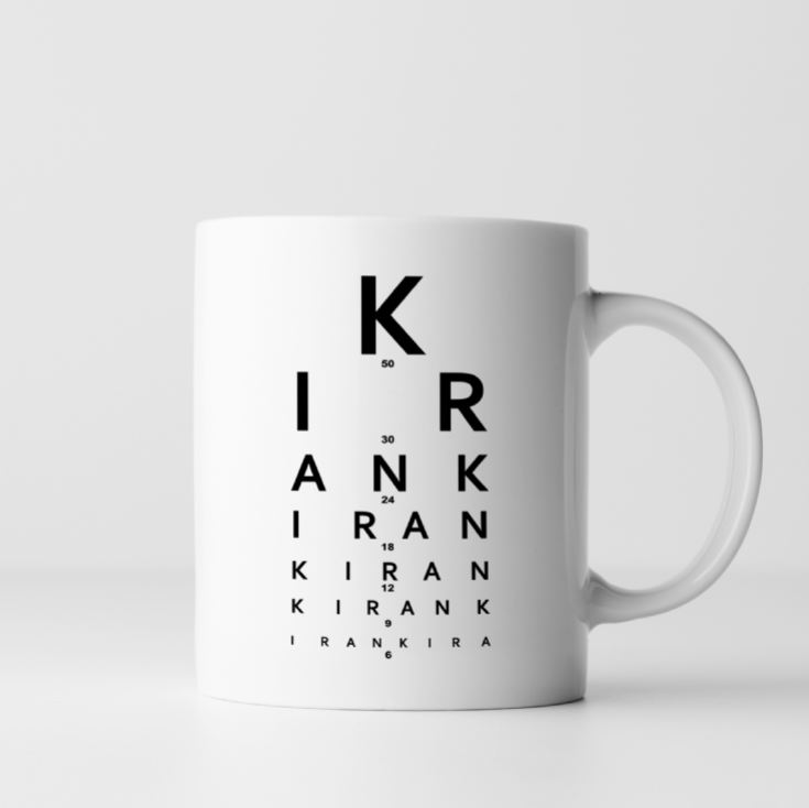 Personalised Eye Test Name Mug product image