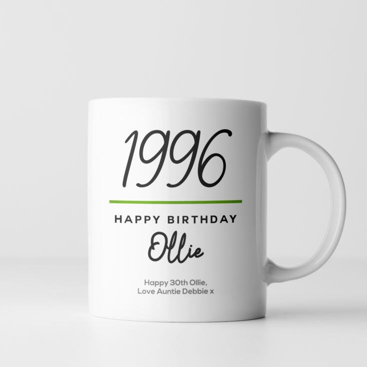 Personalised Classy 30th Birthday Year Mug product image