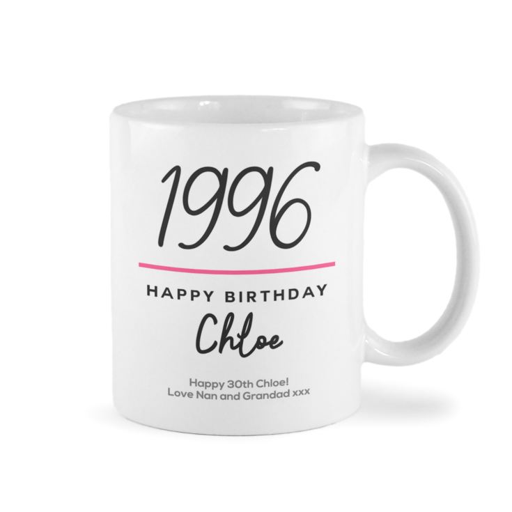 Personalised Classy 30th Birthday Year Mug product image