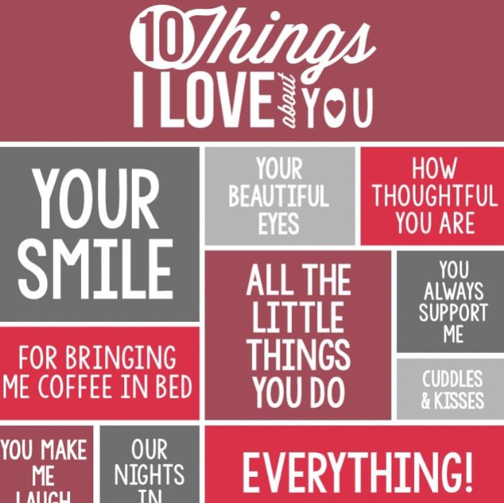 Personalised 10 Things I Love About You Mug product image