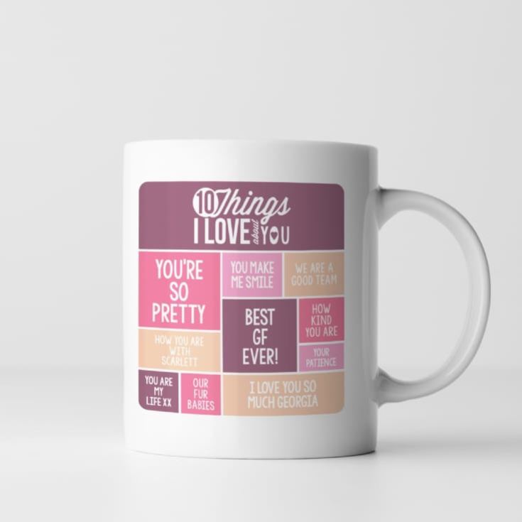 Personalised 10 Things I Love About You Mug product image