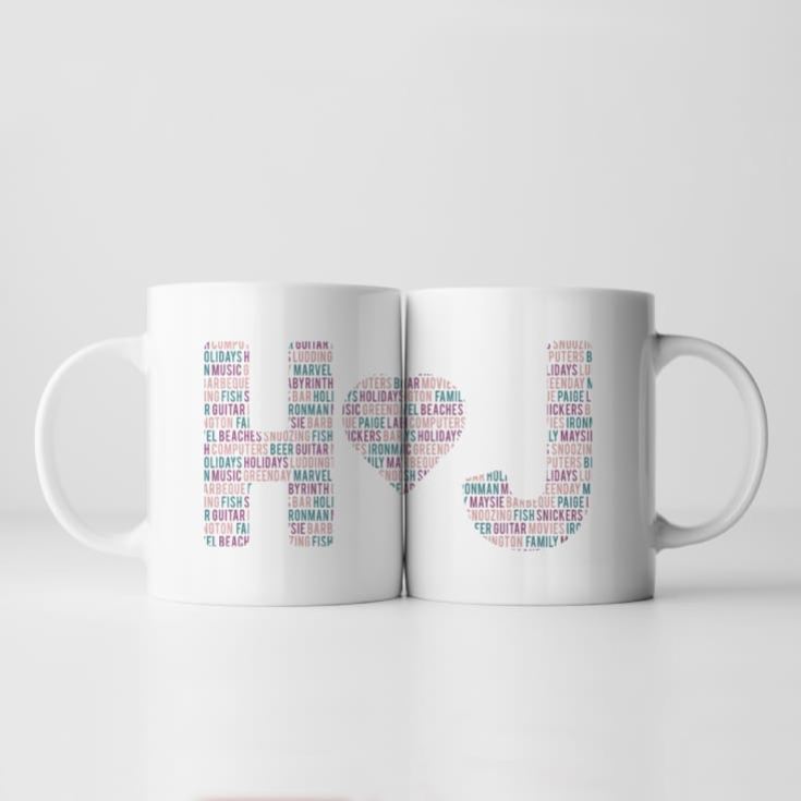 Personalised Couples Letter Mug product image