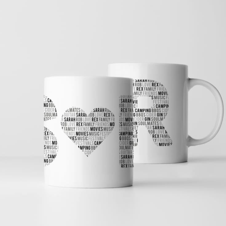 Personalised Couples Letter Mug product image