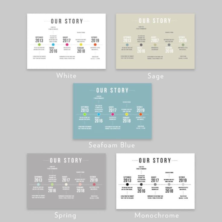 Personalised Light Box - Our Story Timeline product image