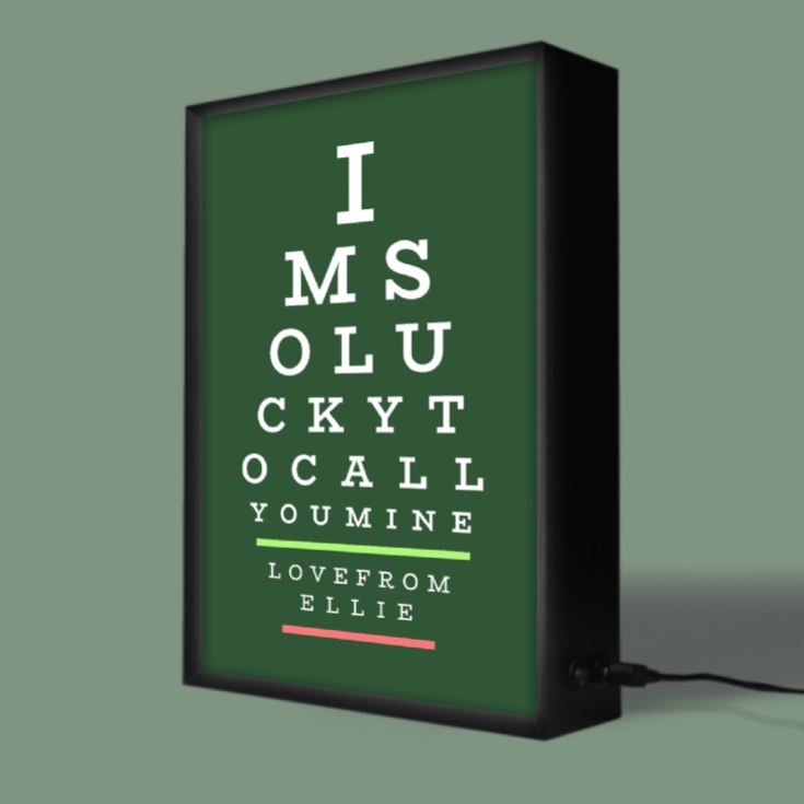 Eye Test Personalised Light Box