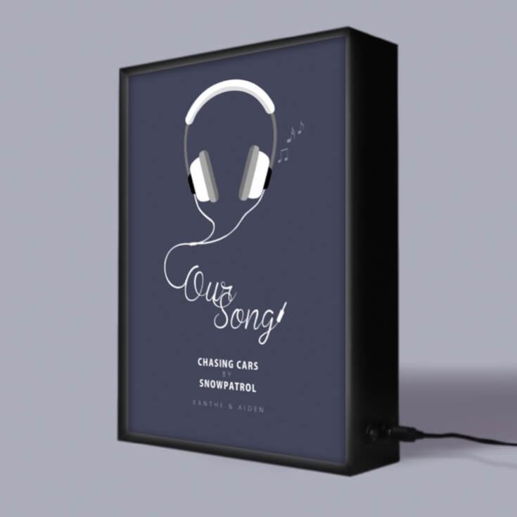 Our Song Personalised Light Box product image