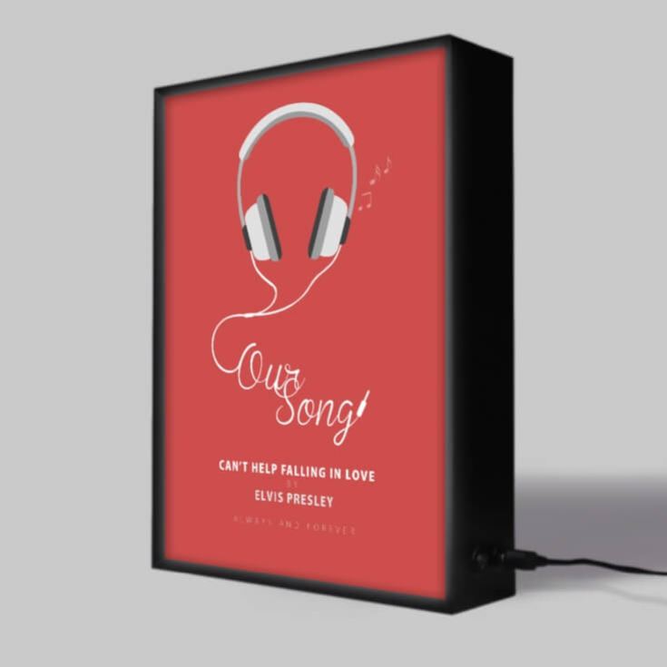 Our Song Personalised Light Box product image