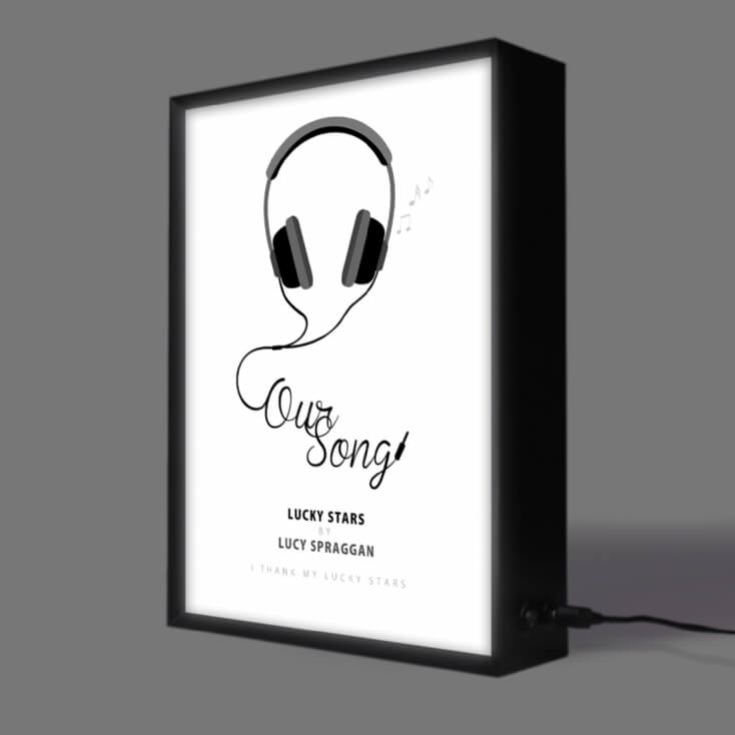 Our Song Personalised Light Box product image