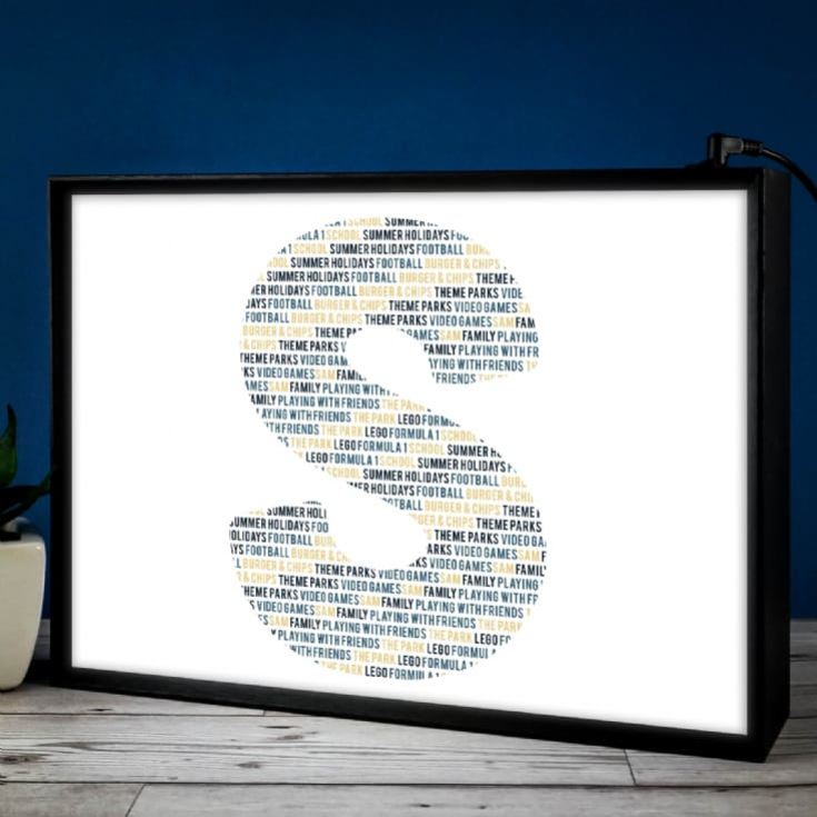 Letter Print Personalised Light Box product image
