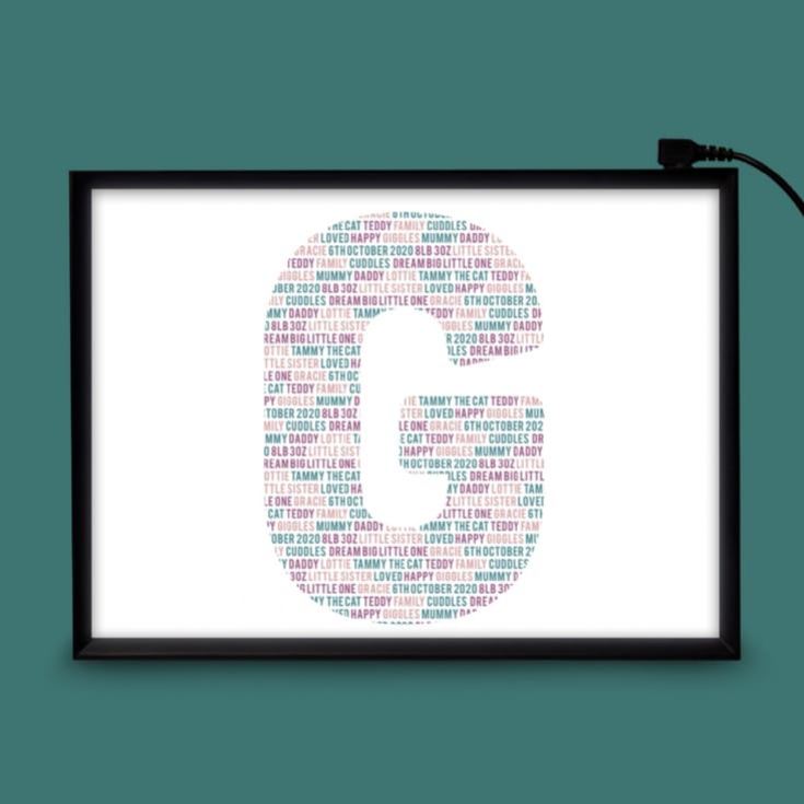 Letter Print Personalised Light Box product image