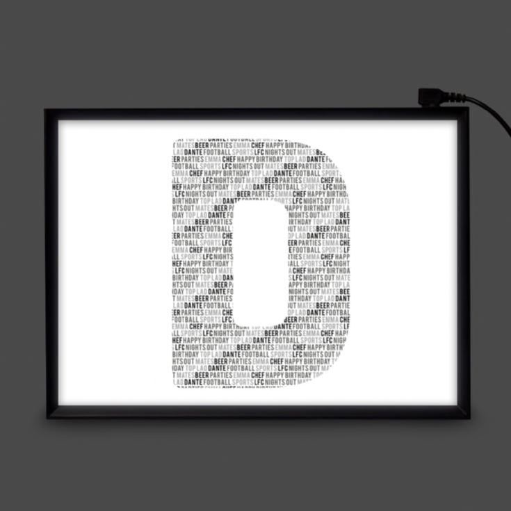 Letter Print Personalised Light Box product image