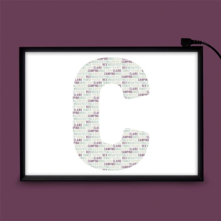 Letter Print Personalised Light Box product image