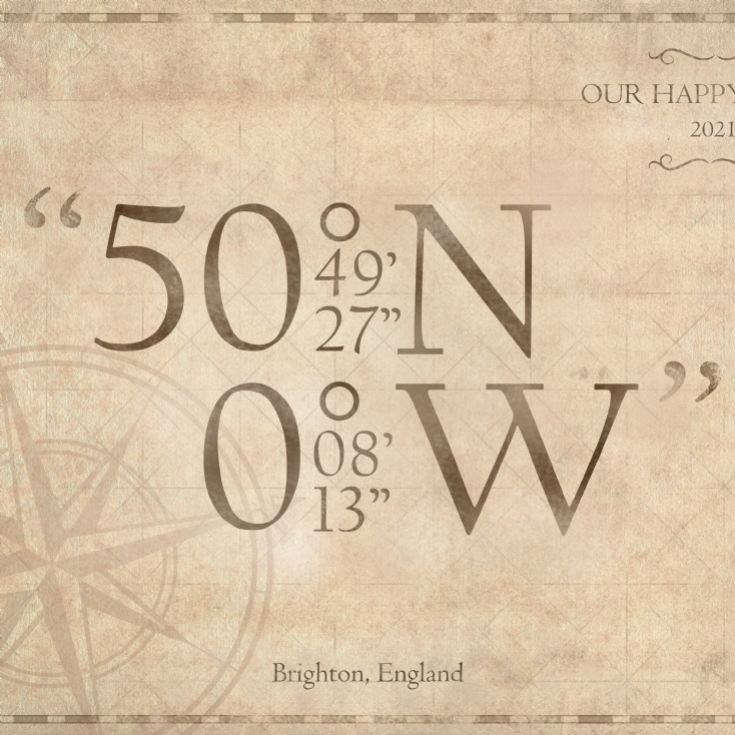 Personalised Coordinates Light Box product image