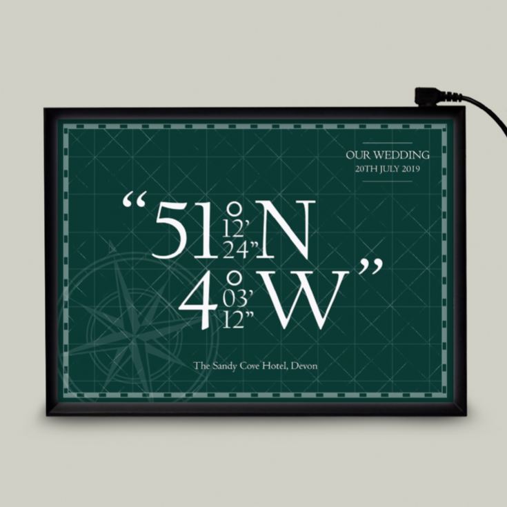 Personalised Coordinates Light Box product image