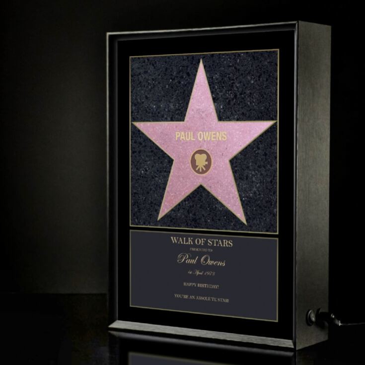 Personalised Walk of Stars Light Box product image