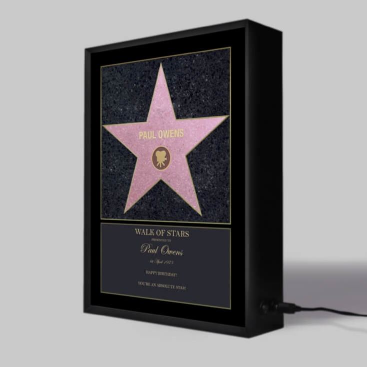 Personalised Walk of Stars Light Box product image