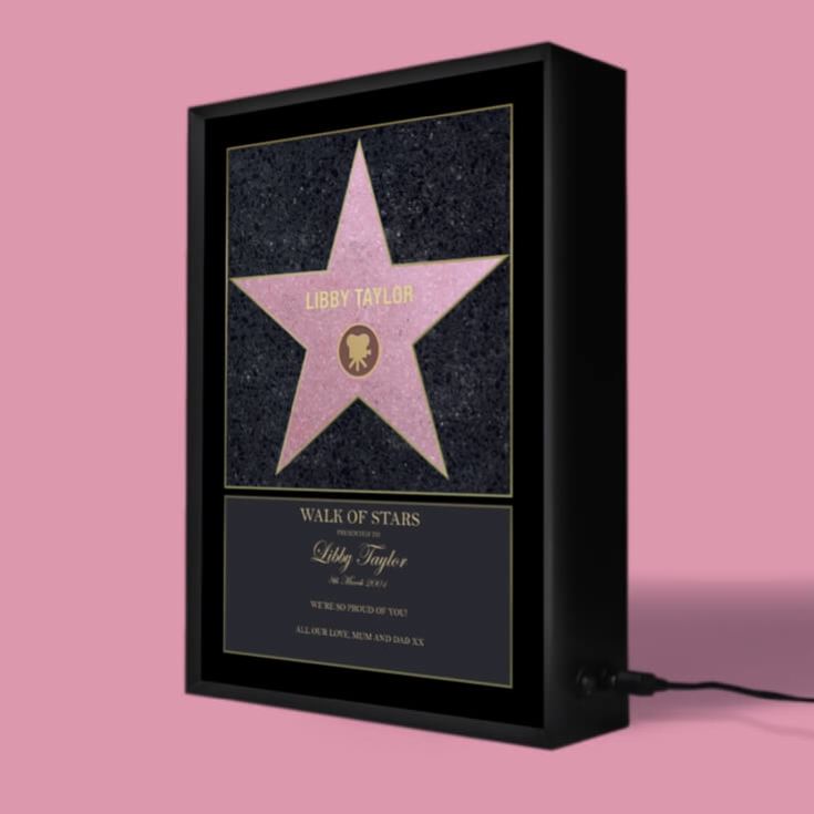 Personalised Walk of Stars Light Box product image