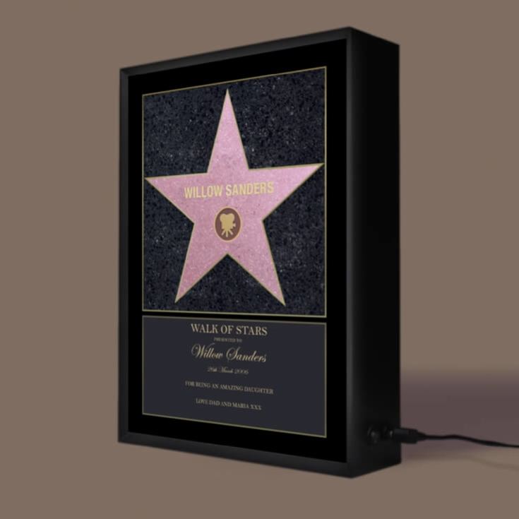 Personalised Walk of Stars Light Box product image