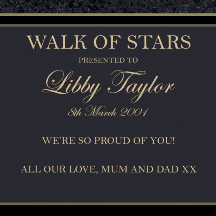 Personalised Walk of Stars Light Box product image