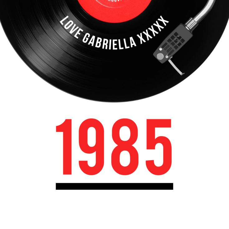 Personalised 40th Birthday Retro Record Light Box product image