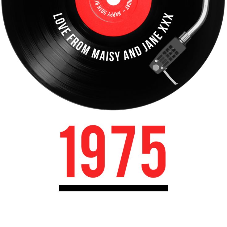 Personalised 50th Birthday Retro Record Light Box product image