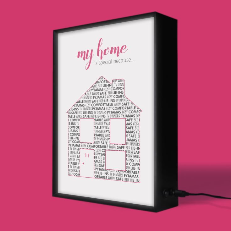 Personalised Our Home Is Special Light Box product image