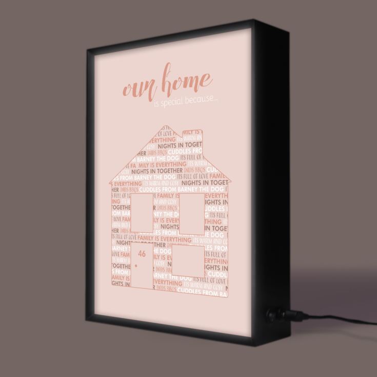 Personalised Our Home Is Special Light Box product image