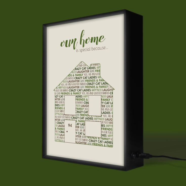 Personalised Our Home Is Special Light Box product image