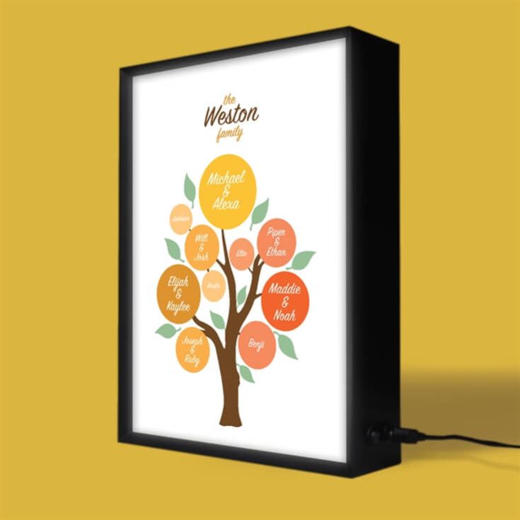 Personalised Family Tree Lightbox product image