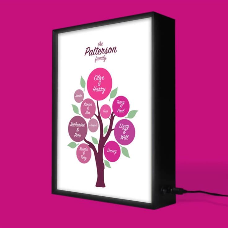 Personalised Family Tree Lightbox product image