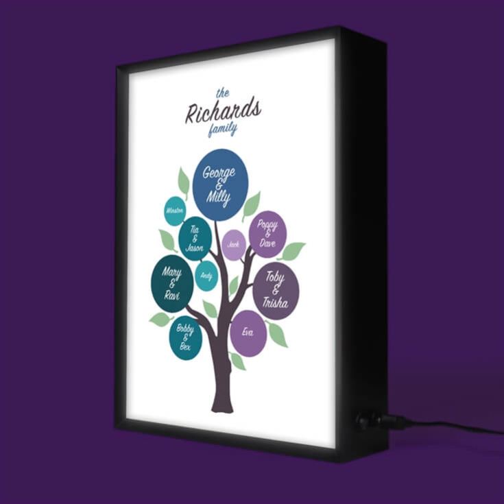 Personalised Family Tree Lightbox product image