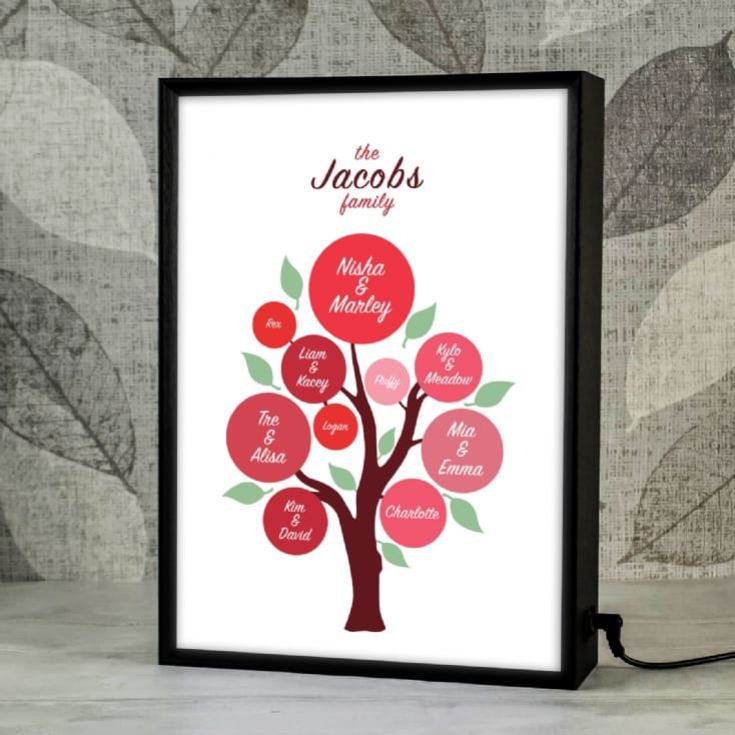 Personalised Family Tree Lightbox product image