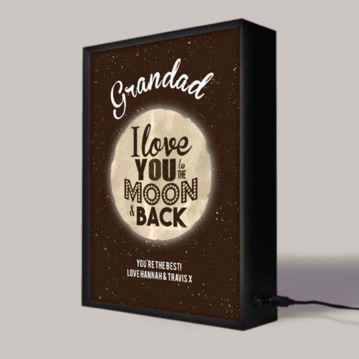 Love You to the Moon and Back Personalised Light Box product image