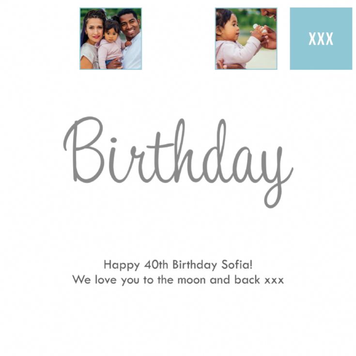 Personalised 40th Special Birthday Light Box product image