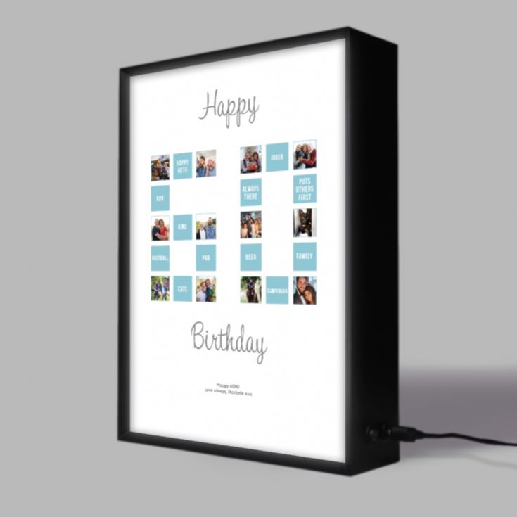 Personalised 60th Special Birthday Light Box product image