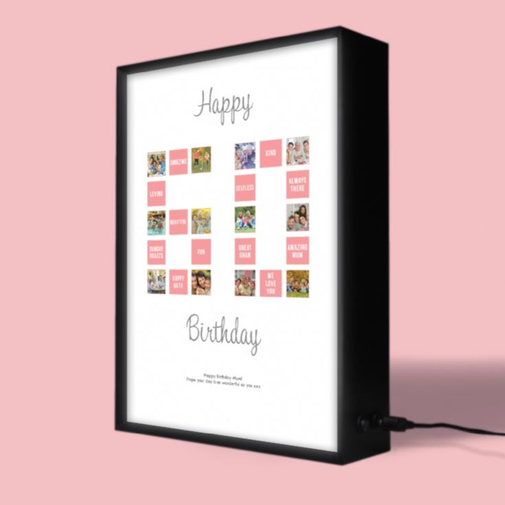 Personalised 60th Special Birthday Light Box product image