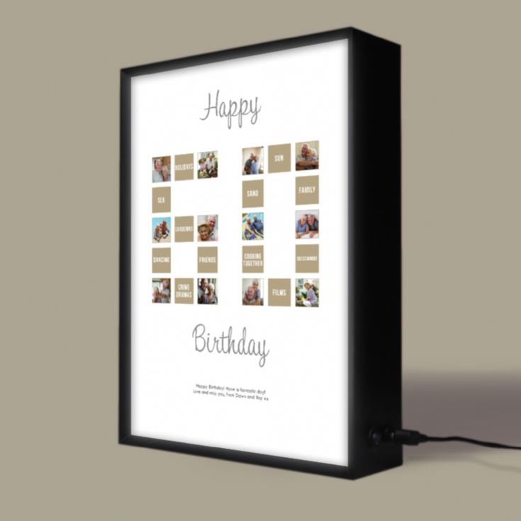 Personalised 60th Special Birthday Light Box product image