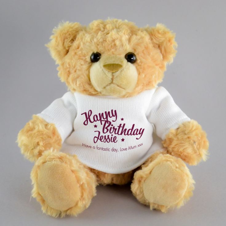 Personalised Happy Birthday Teddy Bear product image