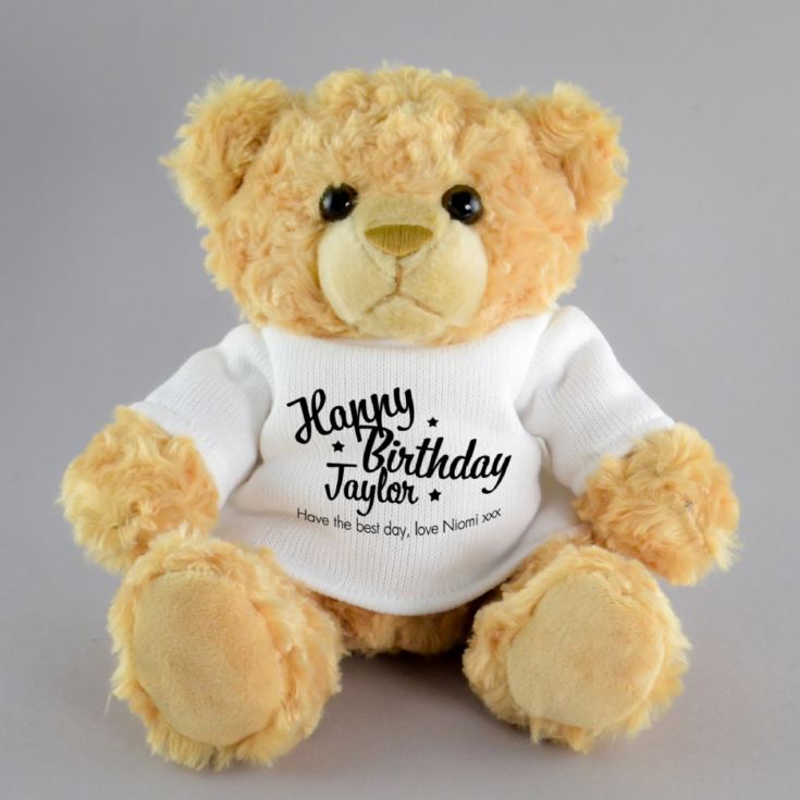 Personalised Happy Birthday Teddy Bear product image