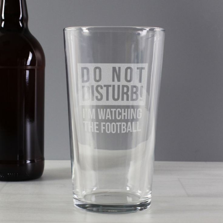 Do Not Disturb Football Beer Glass product image