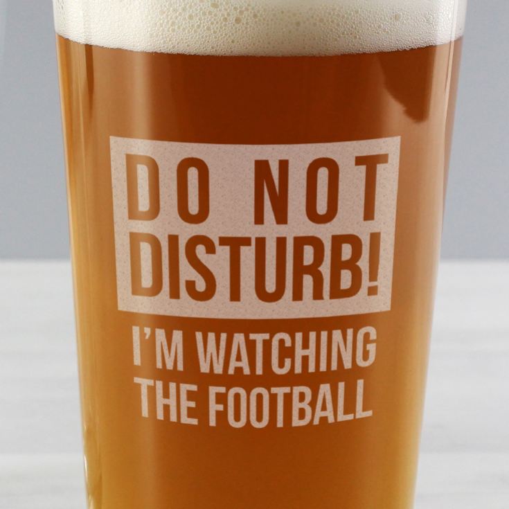 Do Not Disturb Football Beer Glass product image