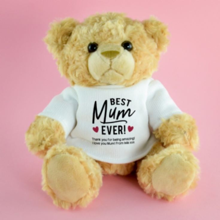 Personalised Best Mum Ever Teddy Bear product image