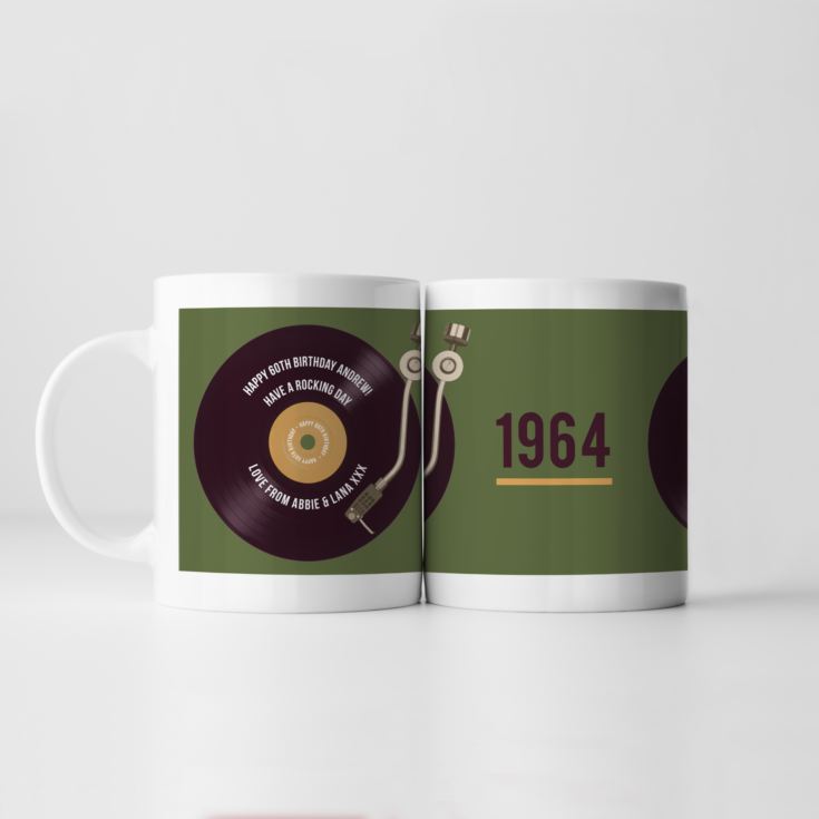 Personalised 60th Birthday Retro Record Mug product image