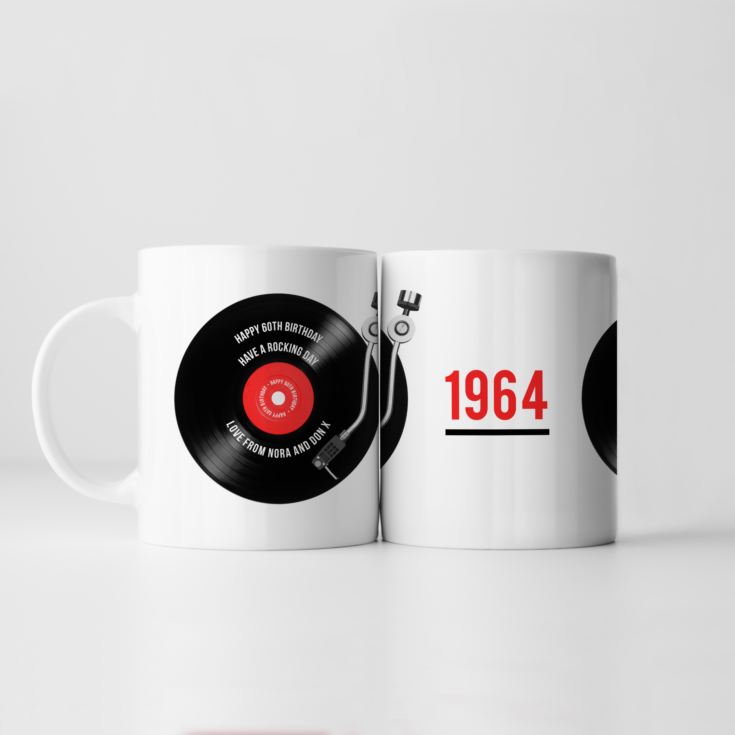 Personalised 60th Birthday Retro Record Mug product image